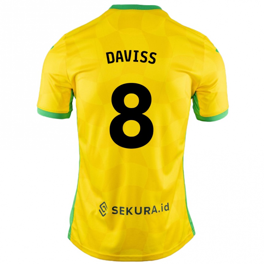 Kids Football Millie Daviss #8 Yellow Green Home Jersey 2024/25 T-Shirt Australia