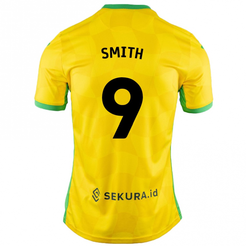 Kids Football Ellie Smith #9 Yellow Green Home Jersey 2024/25 T-Shirt Australia