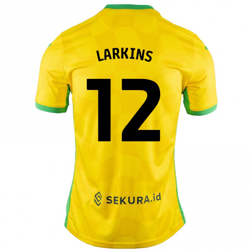 Kids Football Anna Larkins #12 Yellow Green Home Jersey 2024/25 T-Shirt Australia