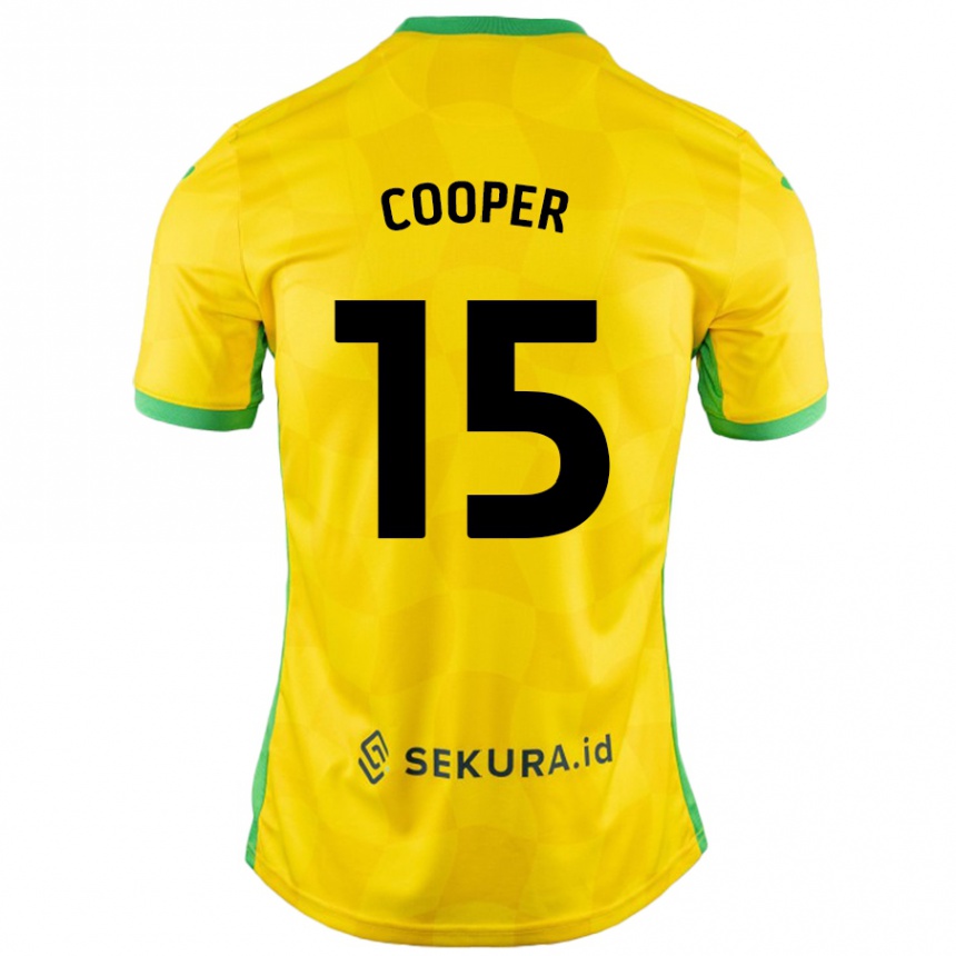 Kids Football Naomi Cooper #15 Yellow Green Home Jersey 2024/25 T-Shirt Australia