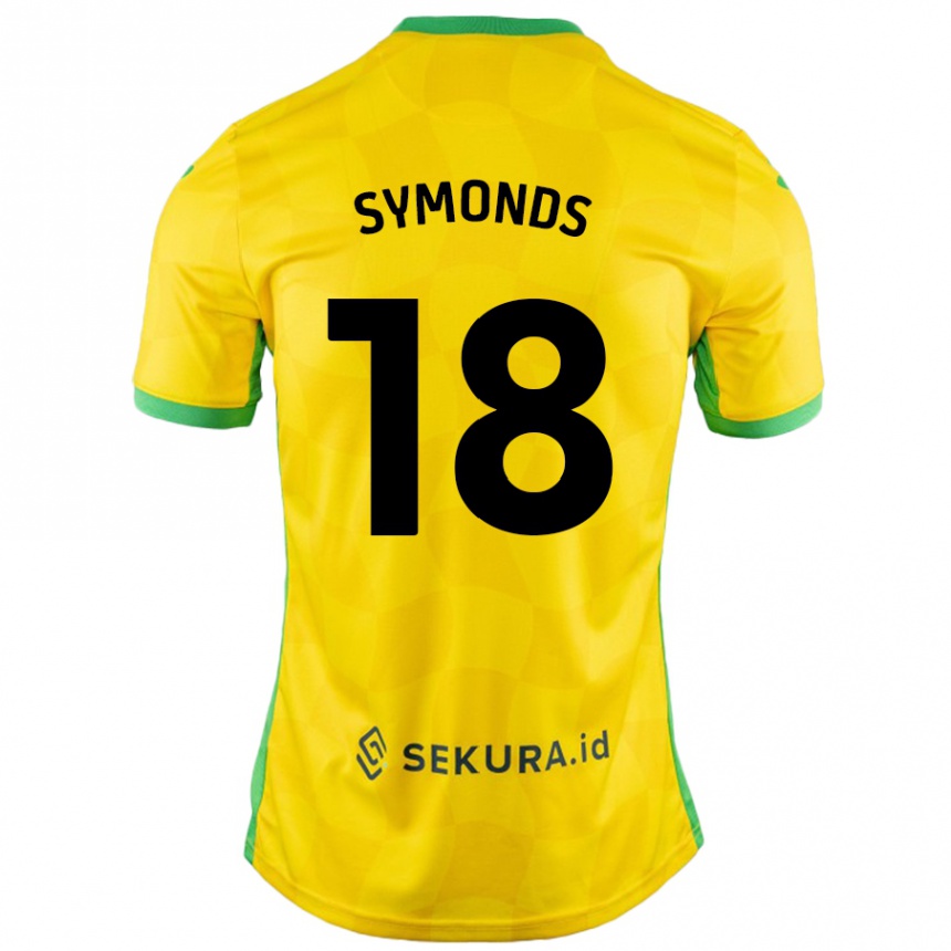 Kids Football Freya Symonds #18 Yellow Green Home Jersey 2024/25 T-Shirt Australia