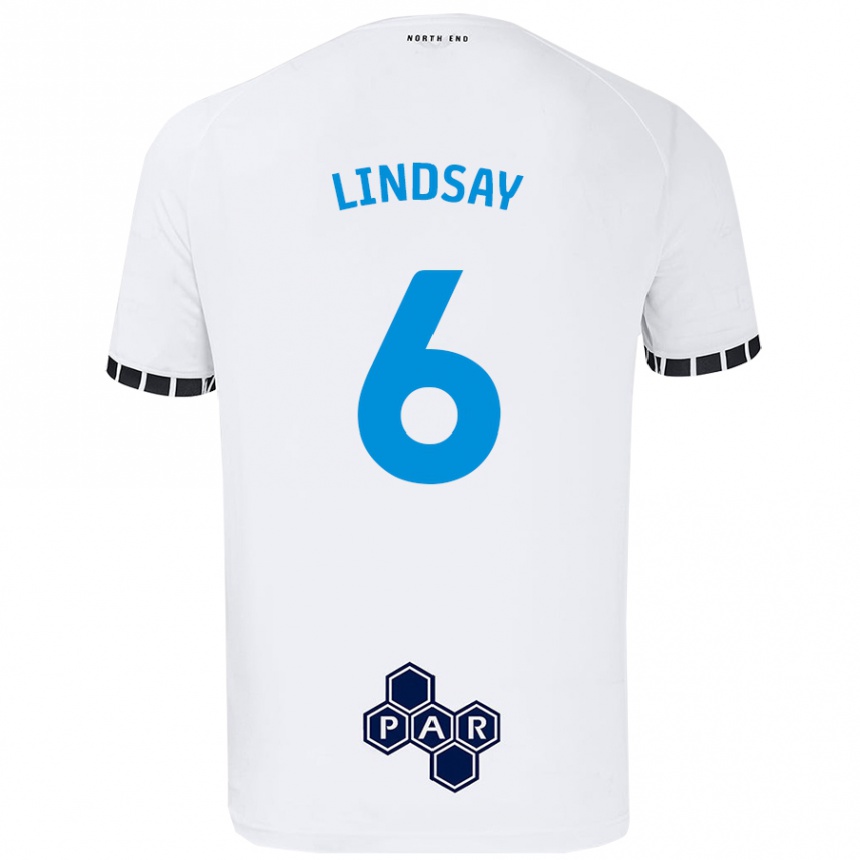 Kids Football Liam Lindsay #6 White Home Jersey 2024/25 T-Shirt Australia