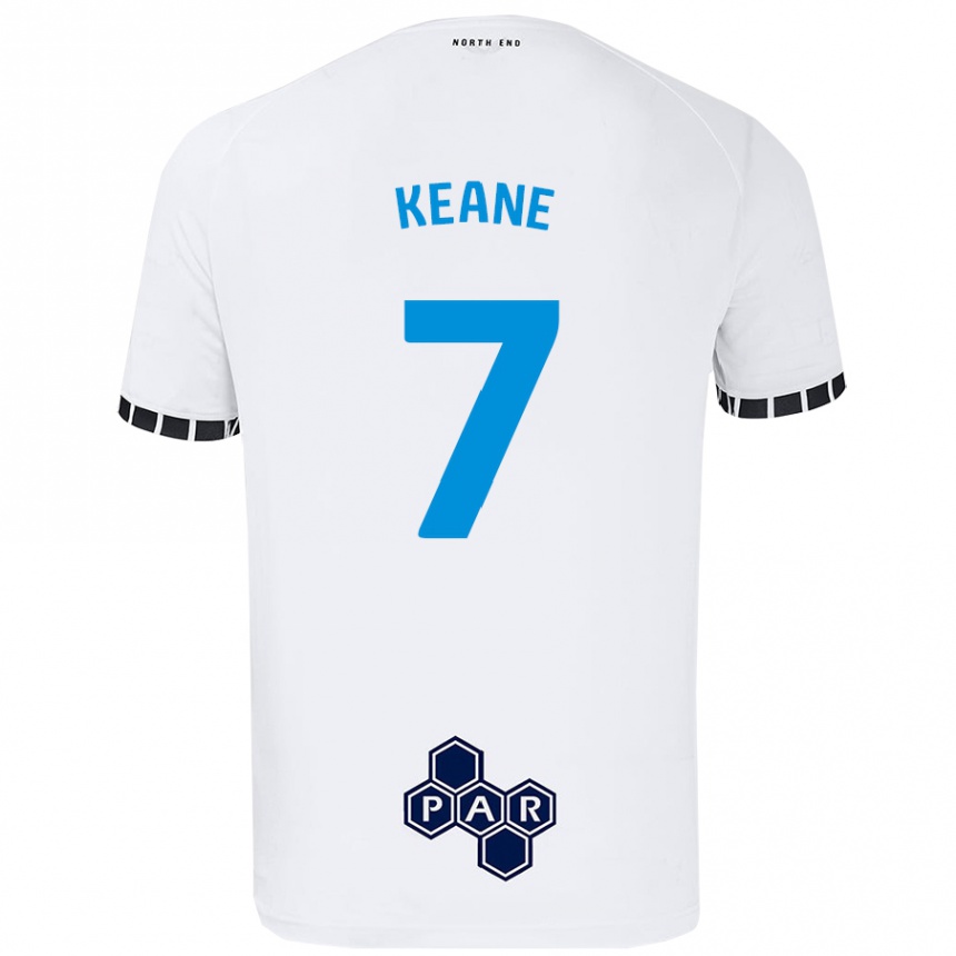 Kids Football Will Keane #7 White Home Jersey 2024/25 T-Shirt Australia