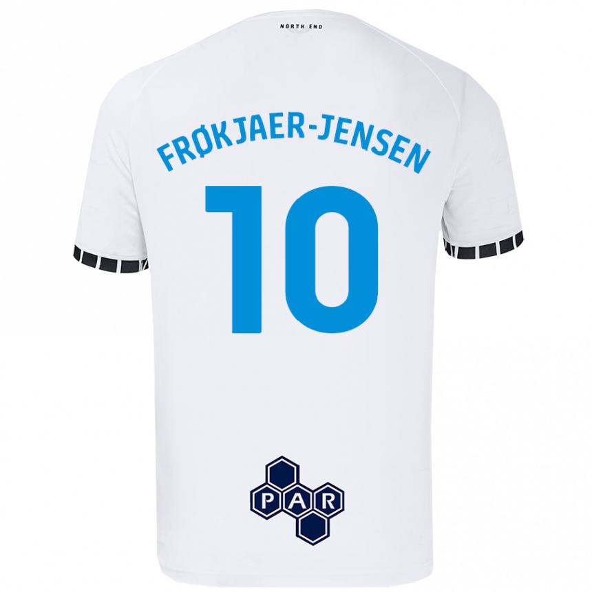 Kids Football Mads Frøkjaer-Jensen #10 White Home Jersey 2024/25 T-Shirt Australia