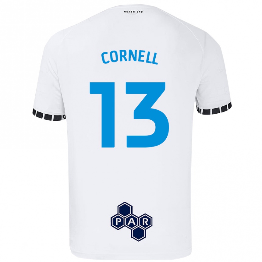 Kids Football David Cornell #13 White Home Jersey 2024/25 T-Shirt Australia