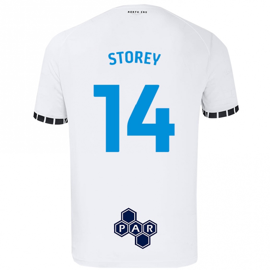 Kids Football Jordan Storey #14 White Home Jersey 2024/25 T-Shirt Australia