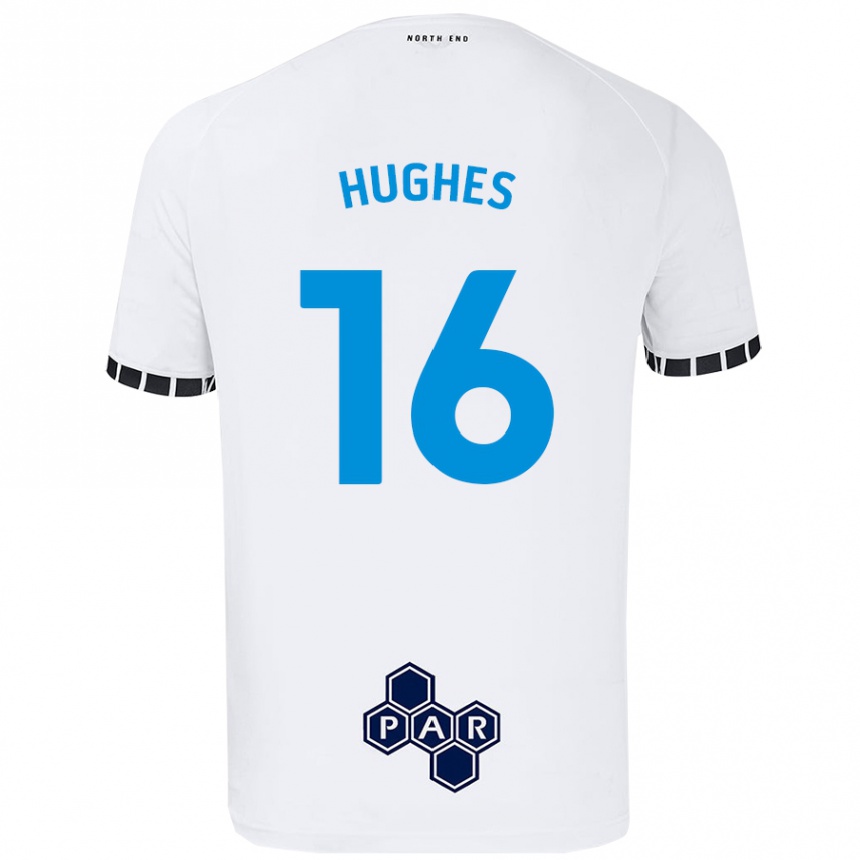 Kids Football Andrew Hughes #16 White Home Jersey 2024/25 T-Shirt Australia