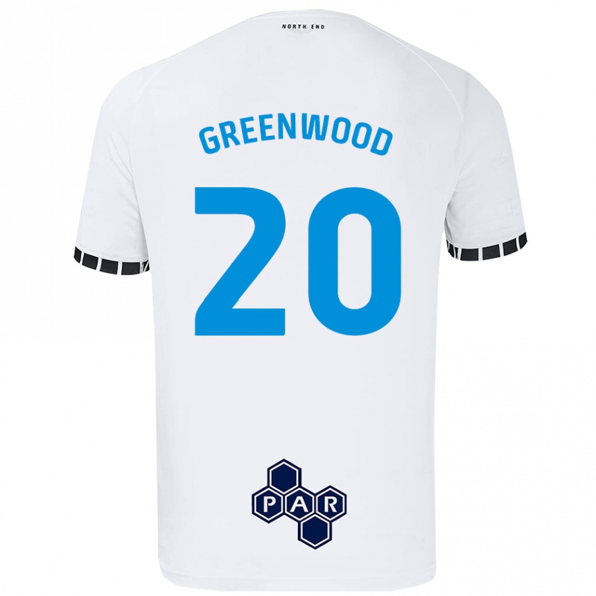 Kids Football Sam Greenwood #20 White Home Jersey 2024/25 T-Shirt Australia