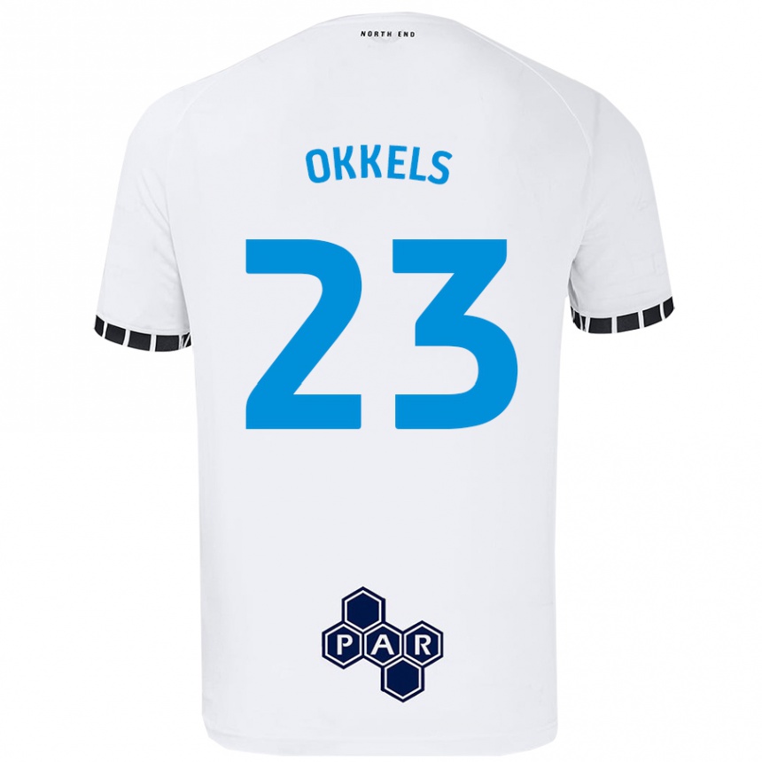 Kids Football Jeppe Okkels #23 White Home Jersey 2024/25 T-Shirt Australia