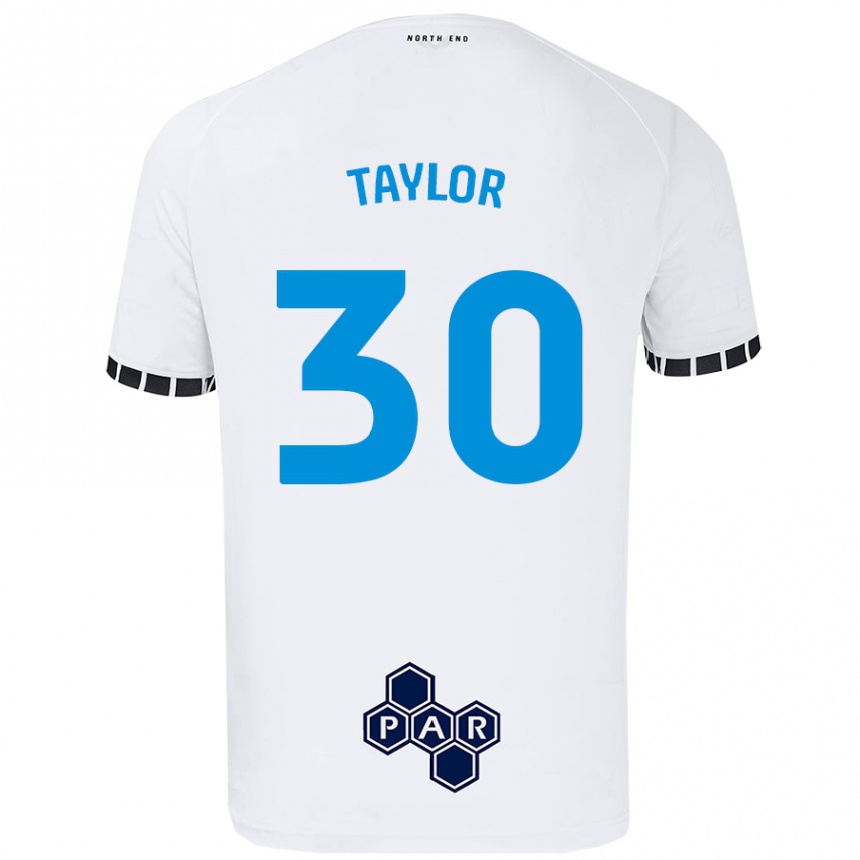 Kids Football Kian Taylor #30 White Home Jersey 2024/25 T-Shirt Australia