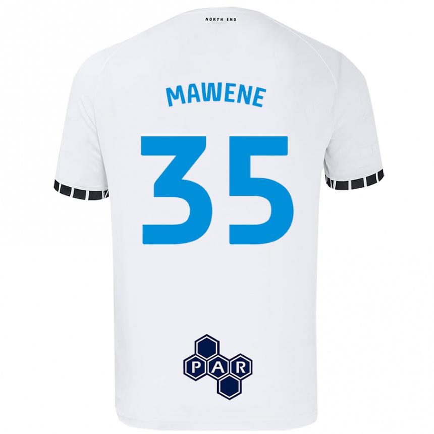 Kids Football Noah Mawene #35 White Home Jersey 2024/25 T-Shirt Australia