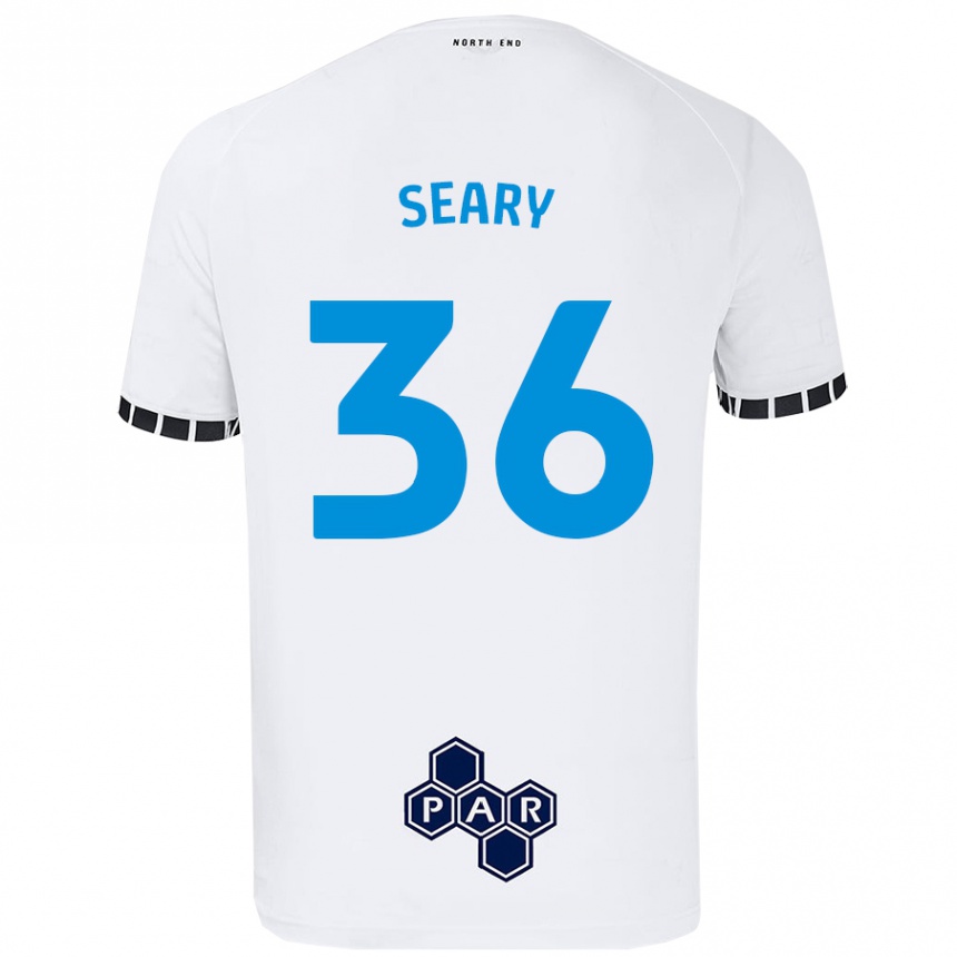 Kids Football Josh Seary #36 White Home Jersey 2024/25 T-Shirt Australia