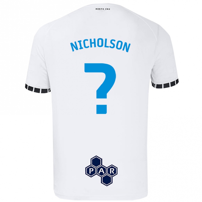 Kids Football Joseph Nicholson #0 White Home Jersey 2024/25 T-Shirt Australia