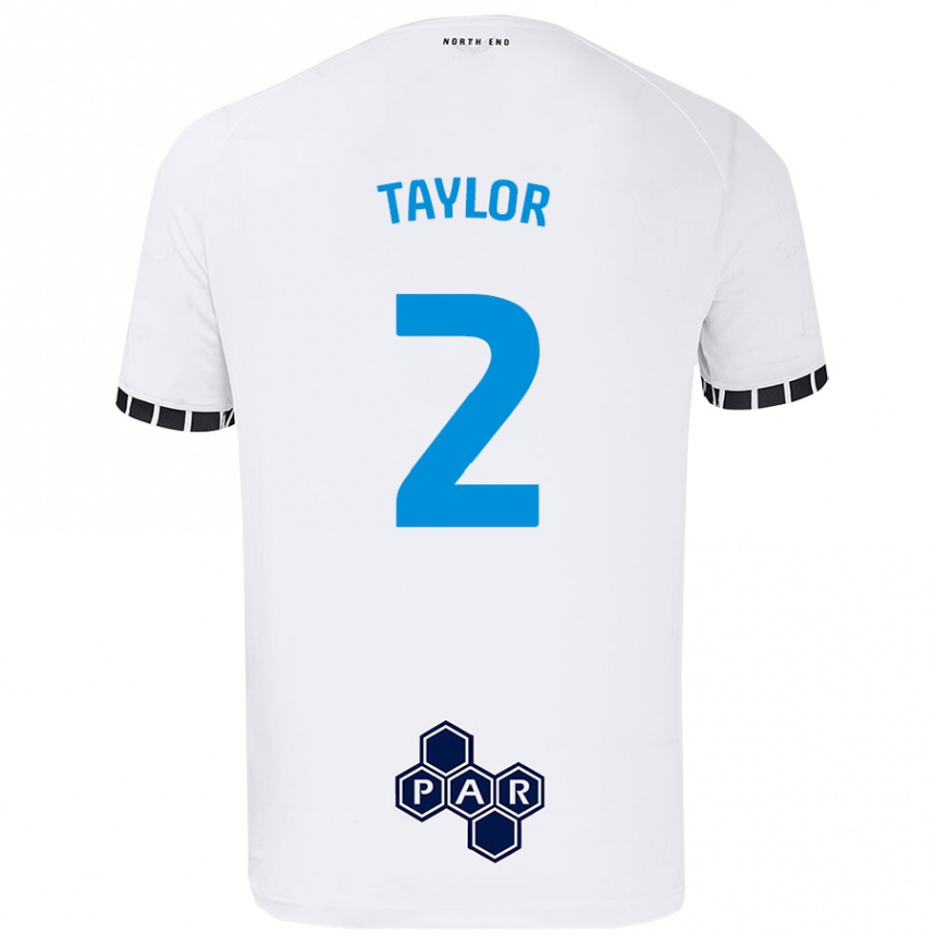 Kids Football Alex Taylor #2 White Home Jersey 2024/25 T-Shirt Australia