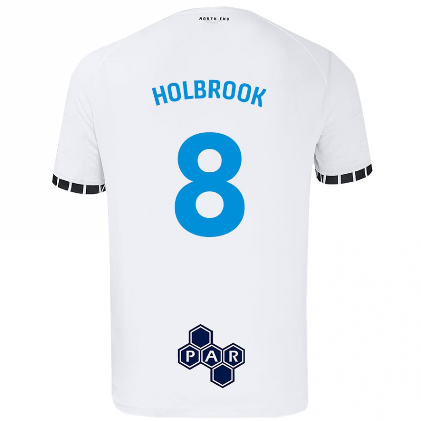 Kids Football Jess Holbrook #8 White Home Jersey 2024/25 T-Shirt Australia