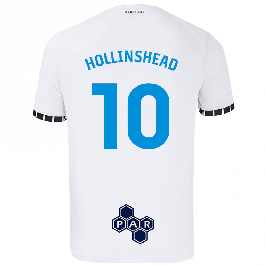 Kids Football Emily Hollinshead #10 White Home Jersey 2024/25 T-Shirt Australia