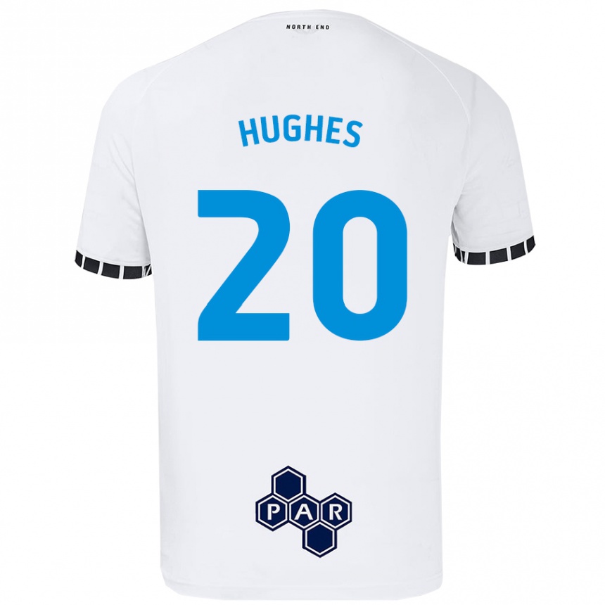 Kids Football Amy Hughes #20 White Home Jersey 2024/25 T-Shirt Australia