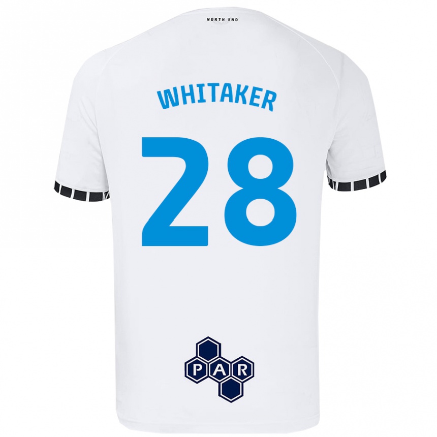 Kids Football Eve Whitaker #28 White Home Jersey 2024/25 T-Shirt Australia