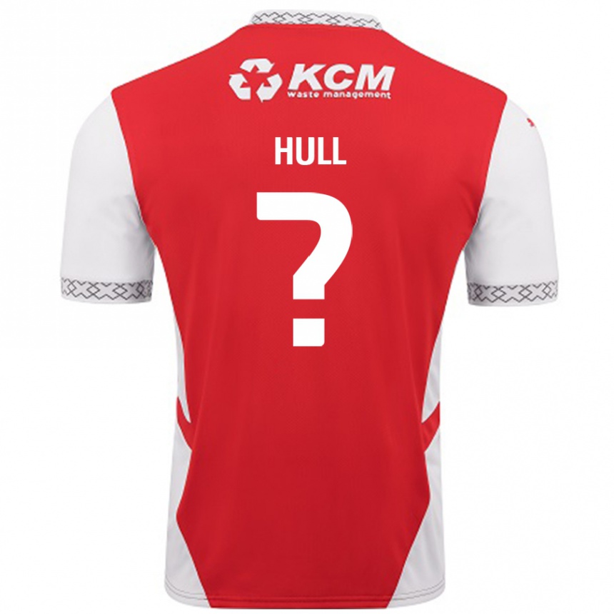 Kids Football Jake Hull #0 Red White Home Jersey 2024/25 T-Shirt Australia