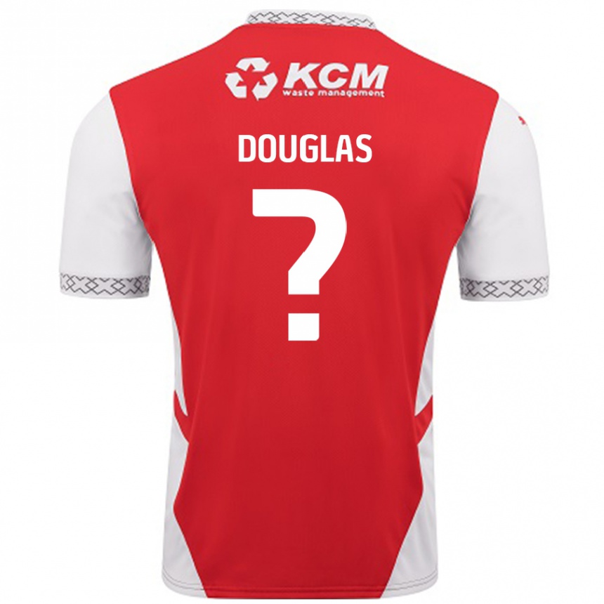 Kids Football Hamish Douglas #0 Red White Home Jersey 2024/25 T-Shirt Australia