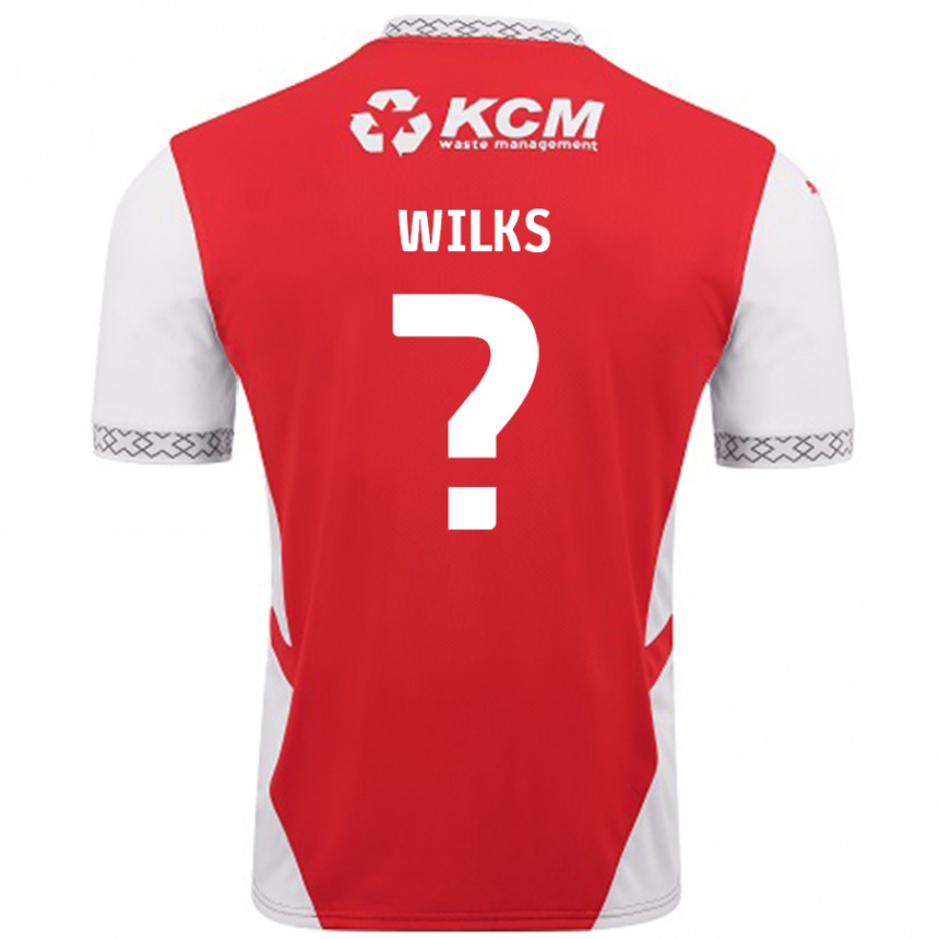 Kids Football Mallik Wilks #0 Red White Home Jersey 2024/25 T-Shirt Australia