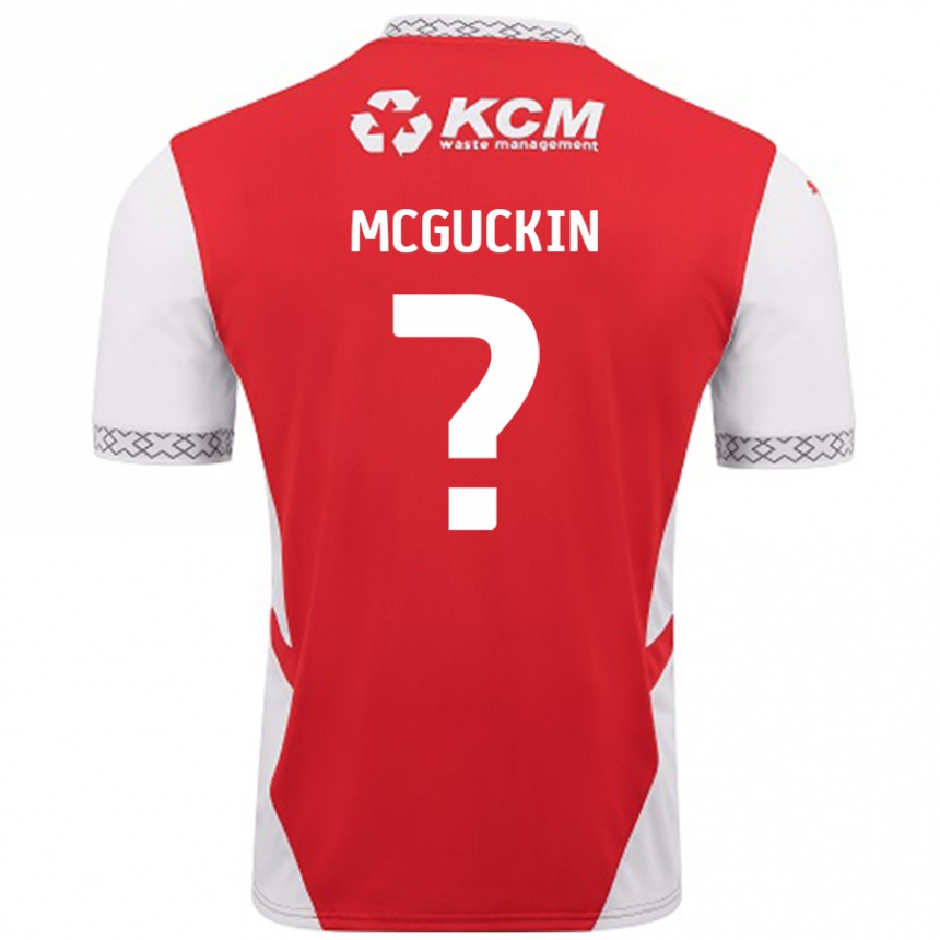 Kids Football Ciaran Mcguckin #0 Red White Home Jersey 2024/25 T-Shirt Australia