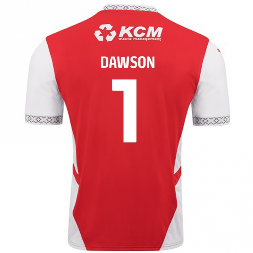 Kids Football Cameron Dawson #1 Red White Home Jersey 2024/25 T-Shirt Australia