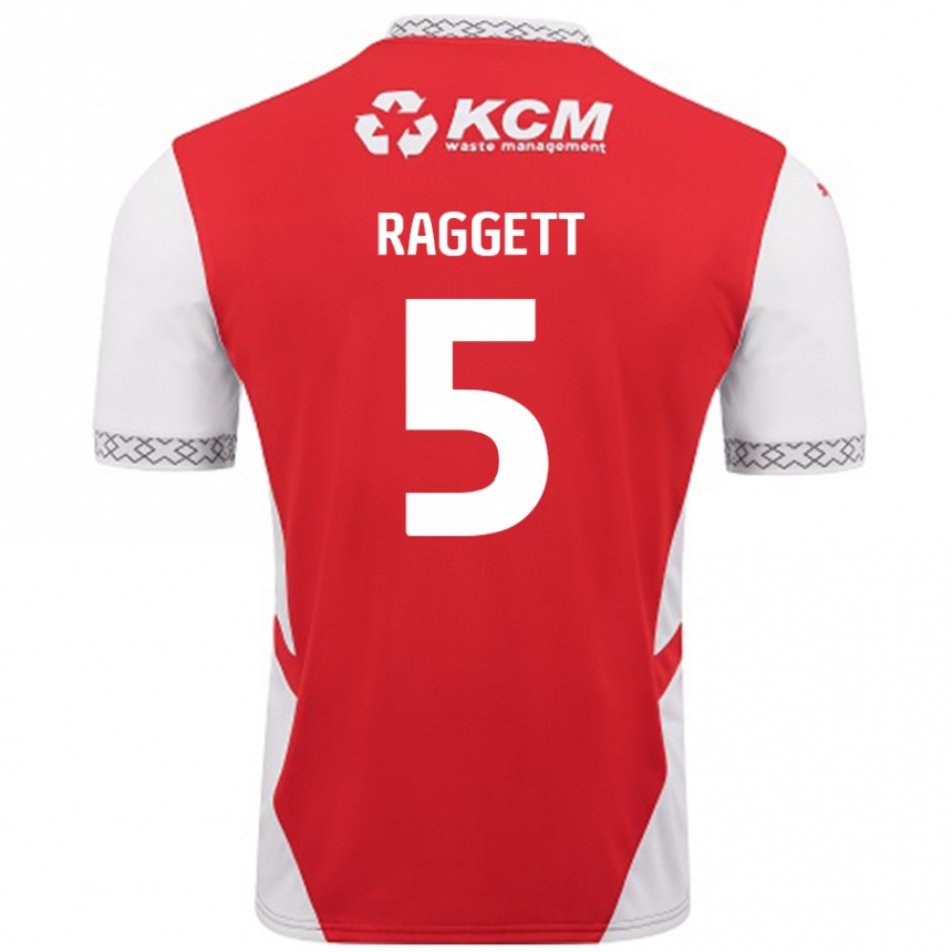 Kids Football Sean Raggett #5 Red White Home Jersey 2024/25 T-Shirt Australia