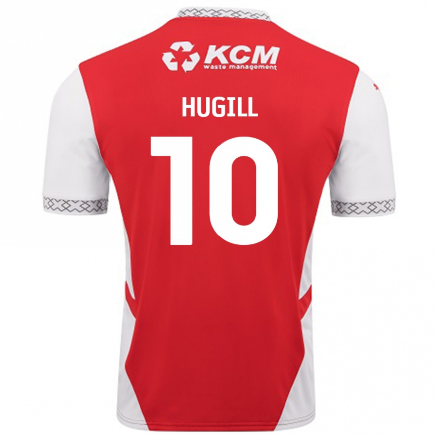 Kids Football Jordan Hugill #10 Red White Home Jersey 2024/25 T-Shirt Australia