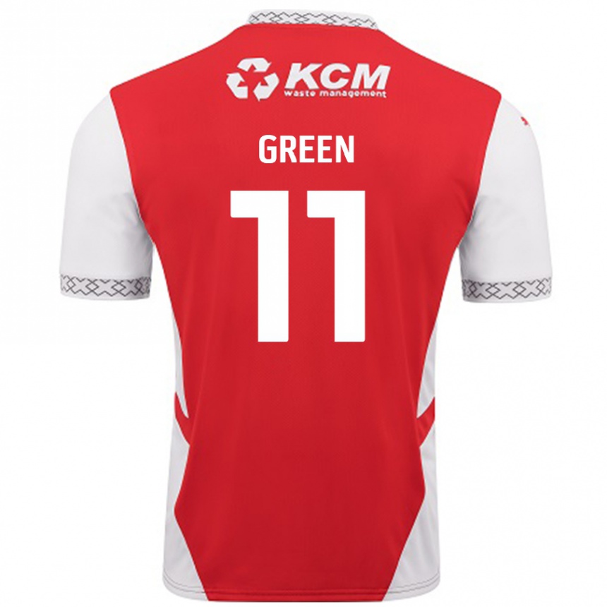 Kids Football Andre Green #11 Red White Home Jersey 2024/25 T-Shirt Australia