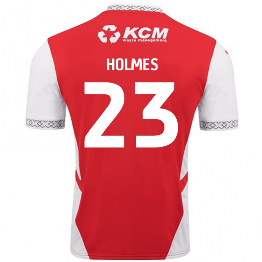 Kids Football Jack Holmes #23 Red White Home Jersey 2024/25 T-Shirt Australia