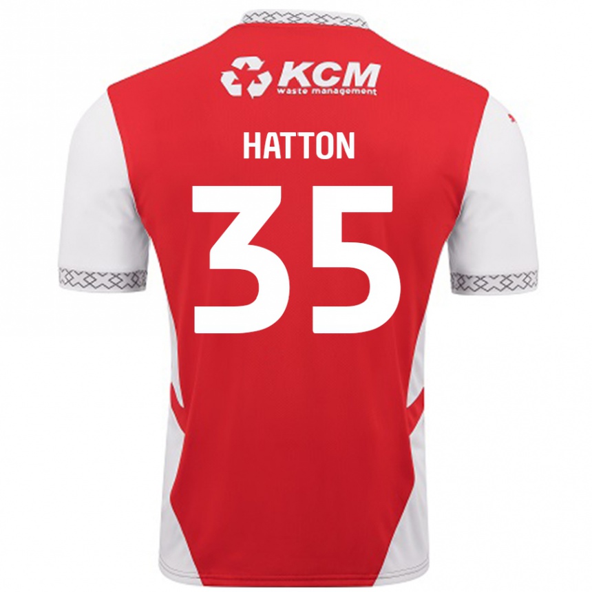 Kids Football Ben Hatton #35 Red White Home Jersey 2024/25 T-Shirt Australia