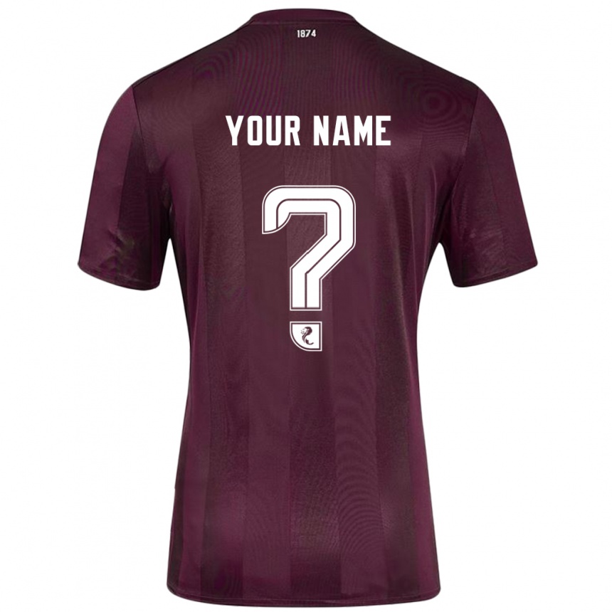 Kids Football Your Name #0 Burgundy Home Jersey 2024/25 T-Shirt Australia