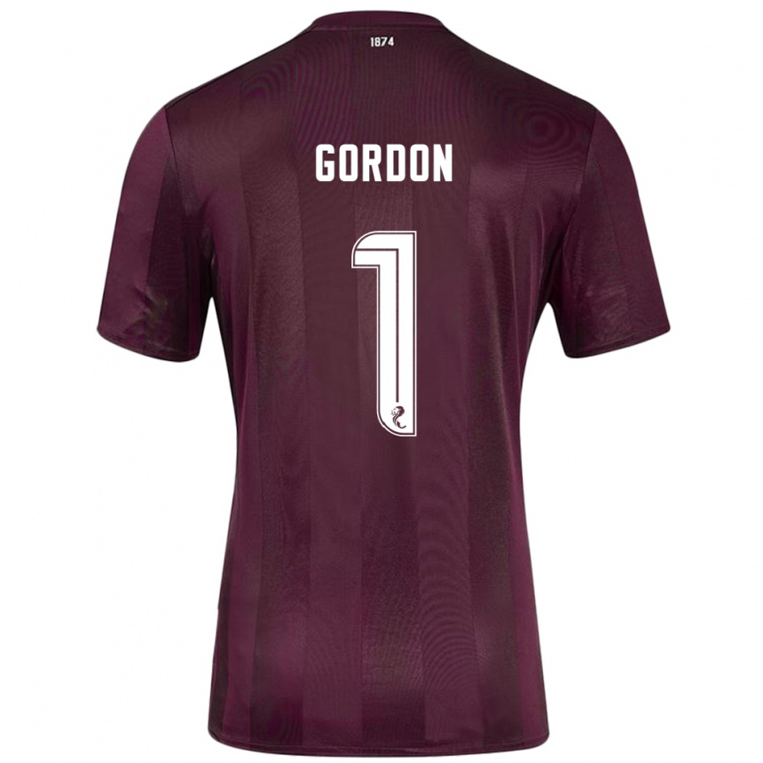 Kids Football Craig Gordon #1 Burgundy Home Jersey 2024/25 T-Shirt Australia