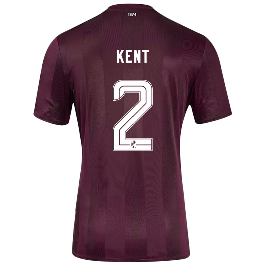 Kids Football Frankie Kent #2 Burgundy Home Jersey 2024/25 T-Shirt Australia