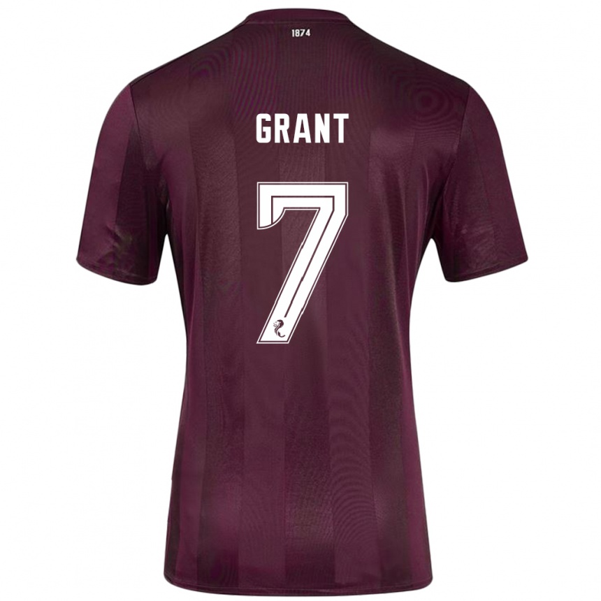 Kids Football Jorge Grant #7 Burgundy Home Jersey 2024/25 T-Shirt Australia