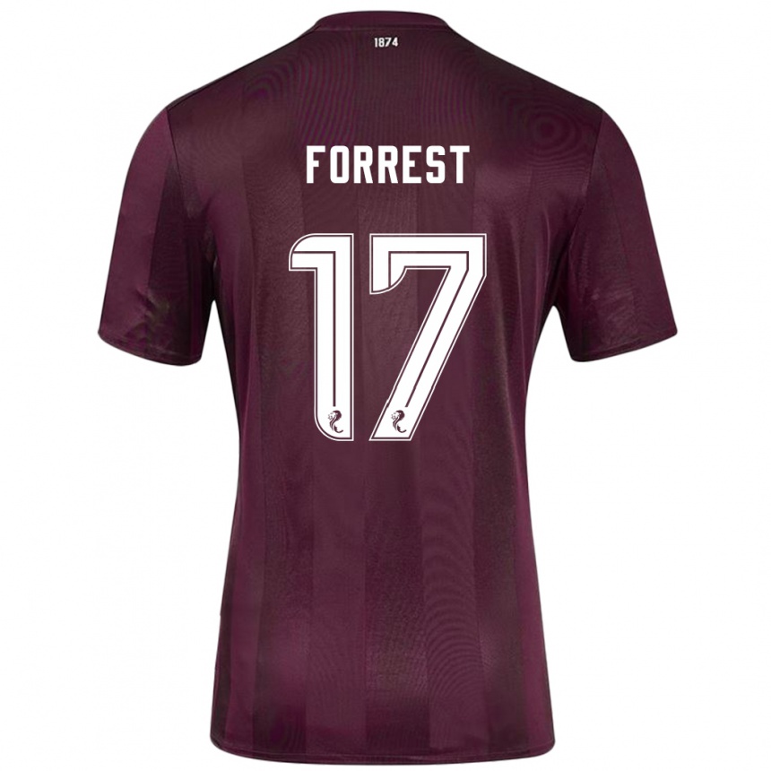 Kids Football Alan Forrest #17 Burgundy Home Jersey 2024/25 T-Shirt Australia