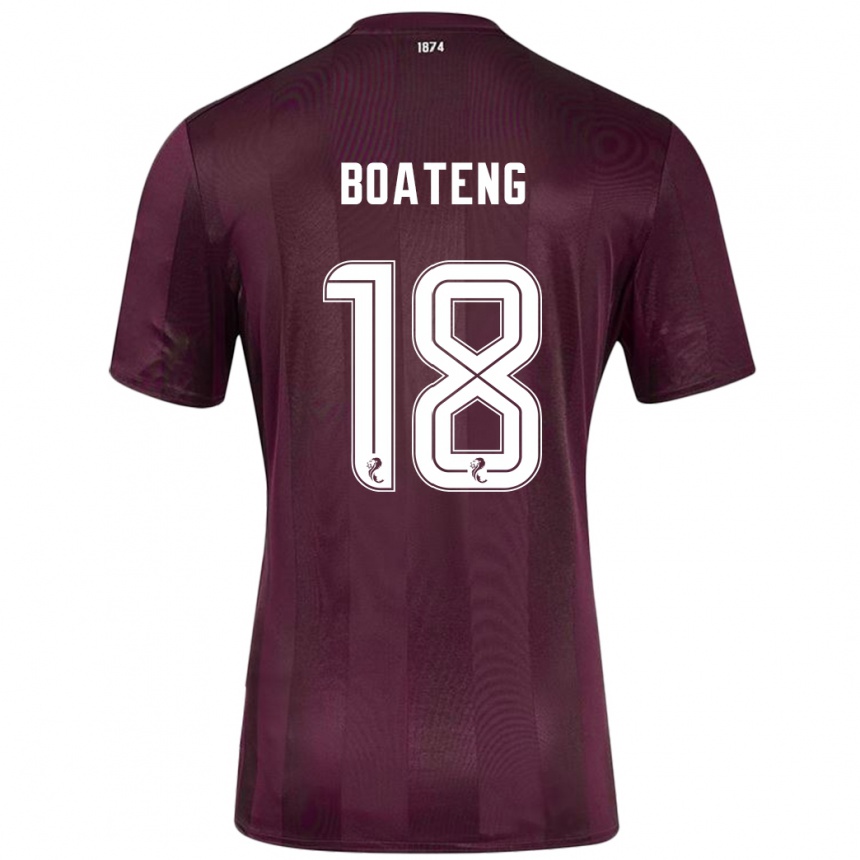 Kids Football Malachi Boateng #18 Burgundy Home Jersey 2024/25 T-Shirt Australia