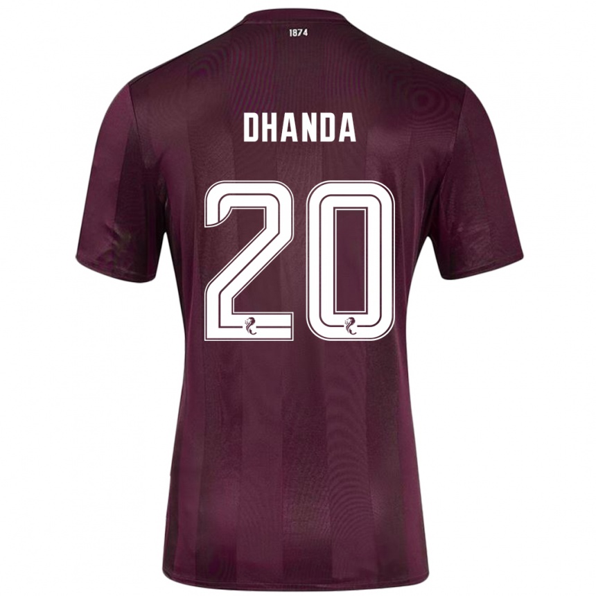 Kids Football Yan Dhanda #20 Burgundy Home Jersey 2024/25 T-Shirt Australia