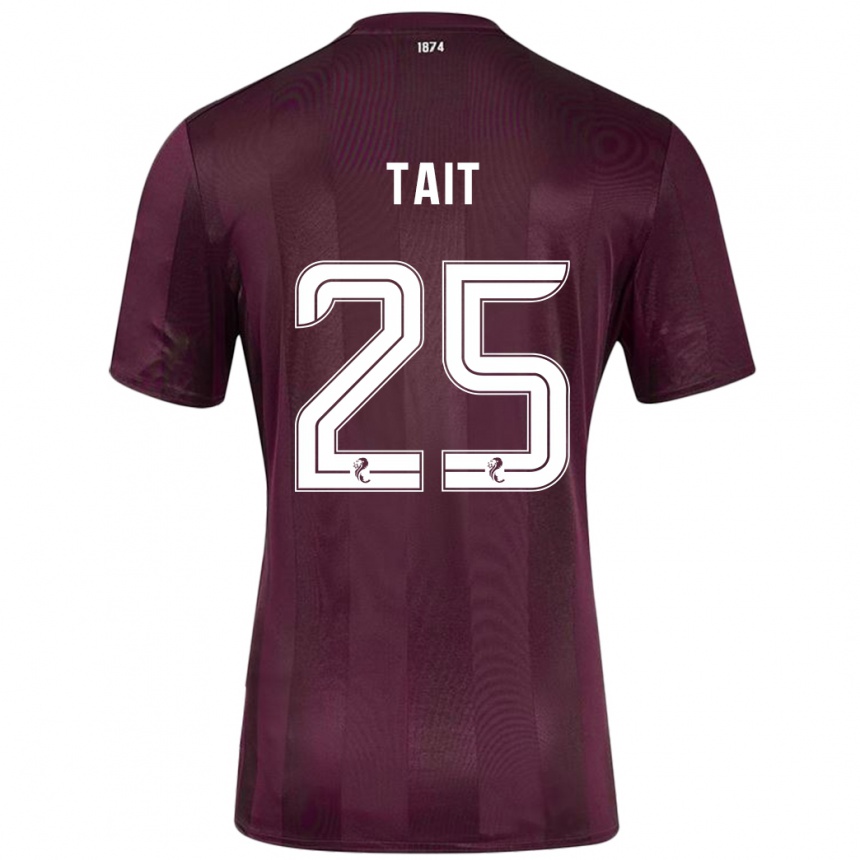 Kids Football Macaulay Tait #25 Burgundy Home Jersey 2024/25 T-Shirt Australia