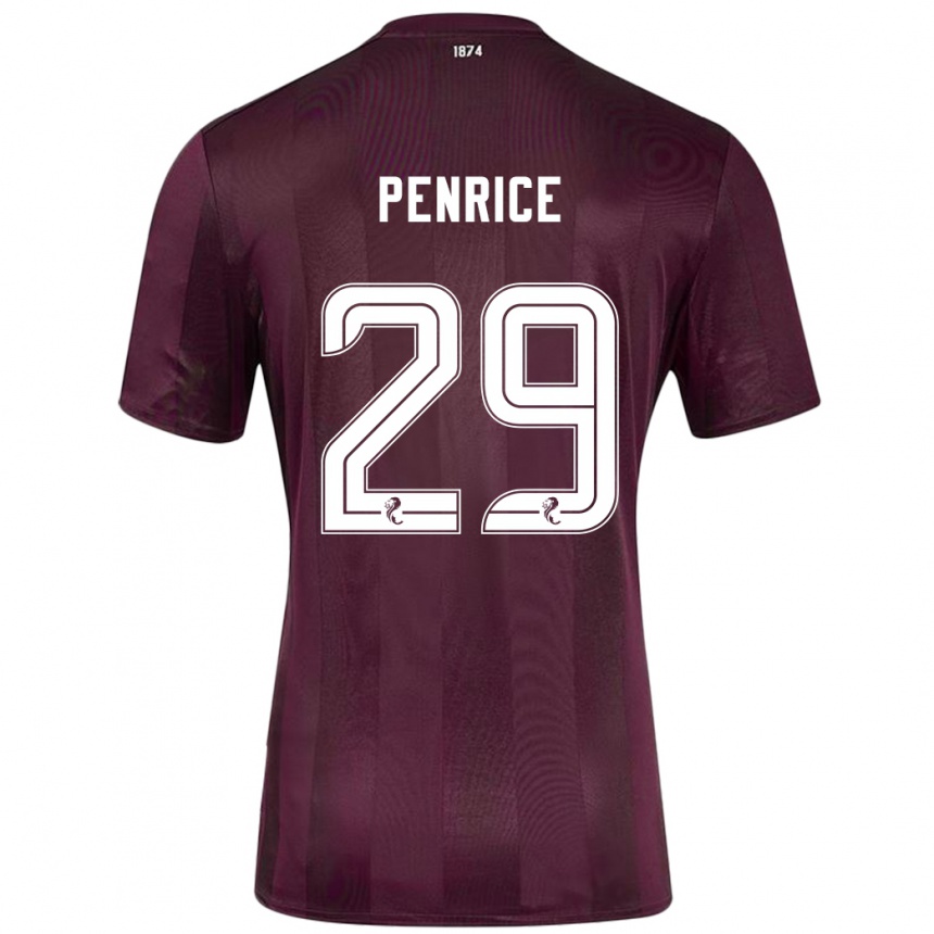 Kids Football James Penrice #29 Burgundy Home Jersey 2024/25 T-Shirt Australia