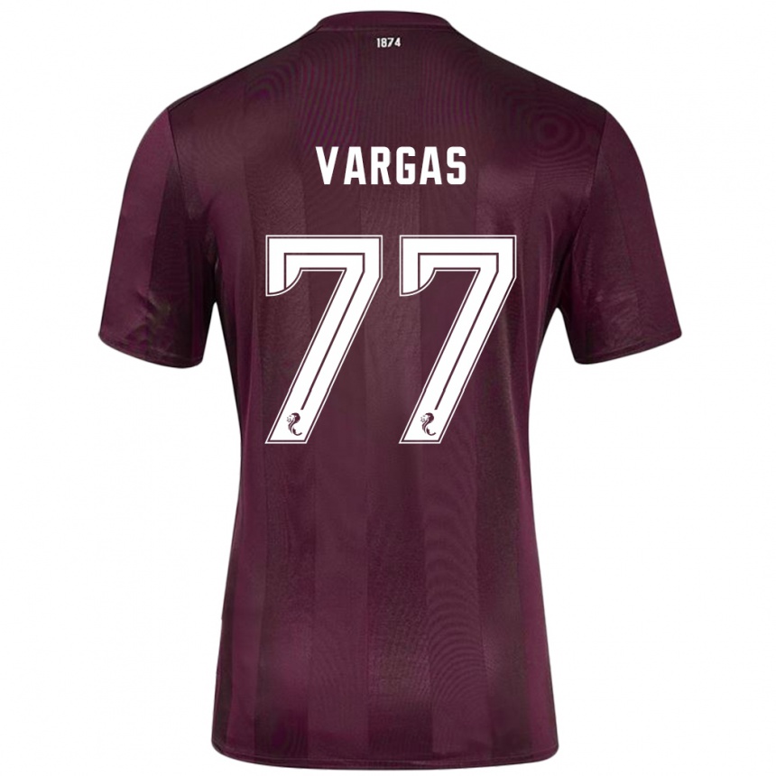 Kids Football Kenneth Vargas #77 Burgundy Home Jersey 2024/25 T-Shirt Australia