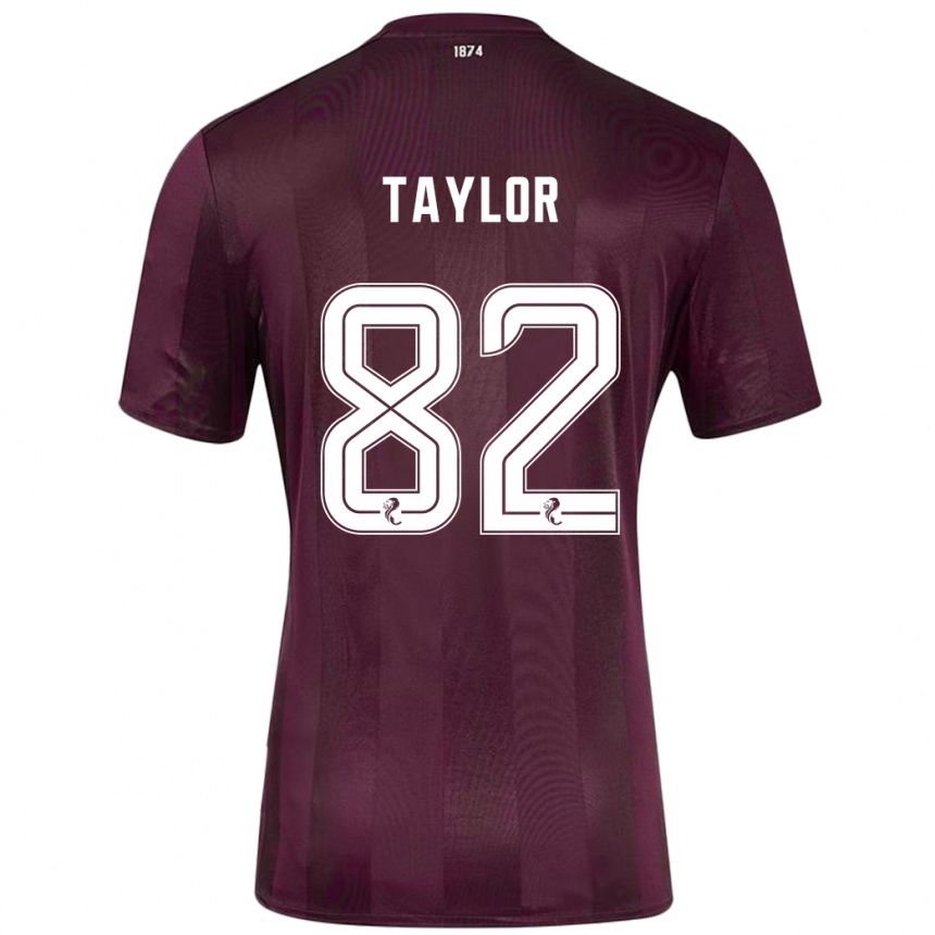 Kids Football Gerald Taylor #82 Burgundy Home Jersey 2024/25 T-Shirt Australia