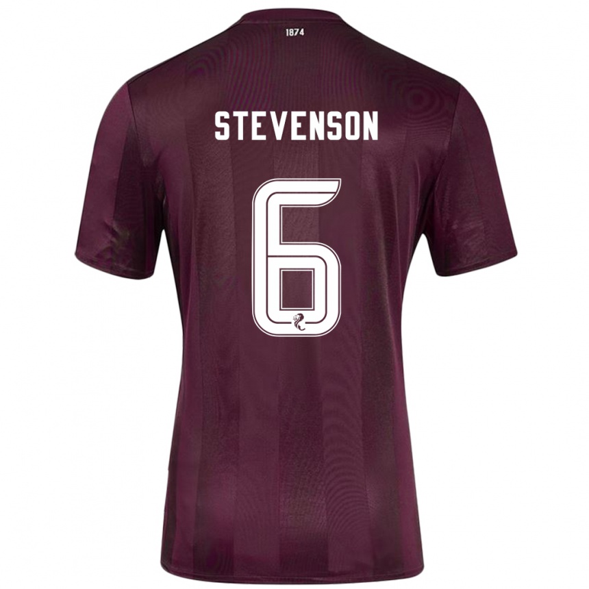 Kids Football Gus Stevenson #6 Burgundy Home Jersey 2024/25 T-Shirt Australia