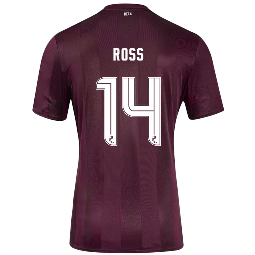 Kids Football Mackenzie Ross #14 Burgundy Home Jersey 2024/25 T-Shirt Australia