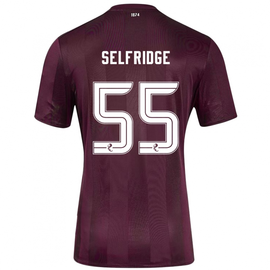 Kids Football Louis Selfridge #55 Burgundy Home Jersey 2024/25 T-Shirt Australia