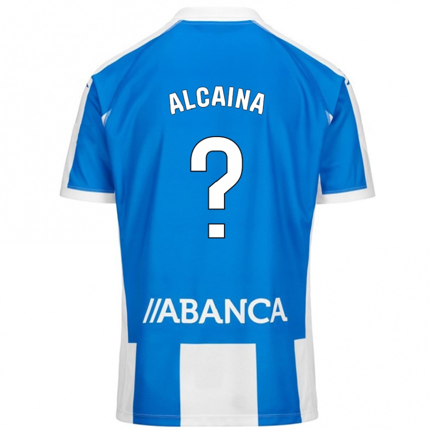 Kids Football Raúl Alcaina #0 Blue White Home Jersey 2024/25 T-Shirt Australia