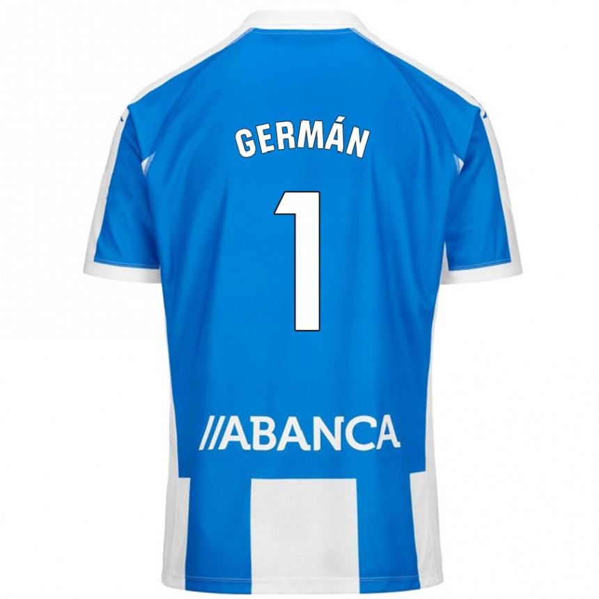 Kids Football Germán Parreño #1 Blue White Home Jersey 2024/25 T-Shirt Australia