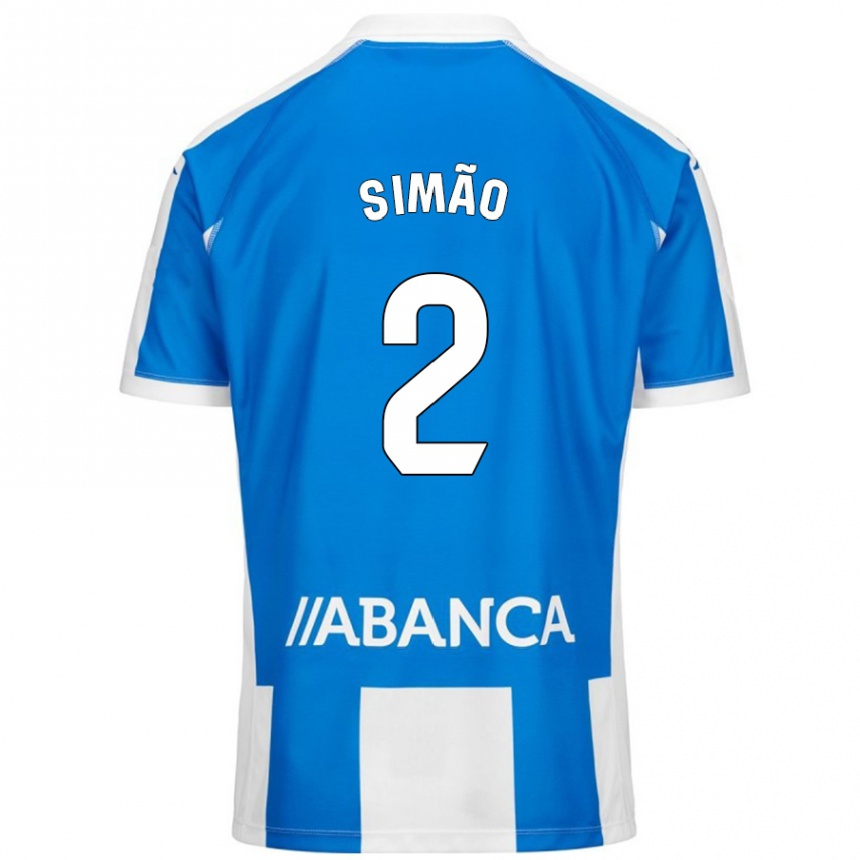 Kids Football Iano Simão #2 Blue White Home Jersey 2024/25 T-Shirt Australia