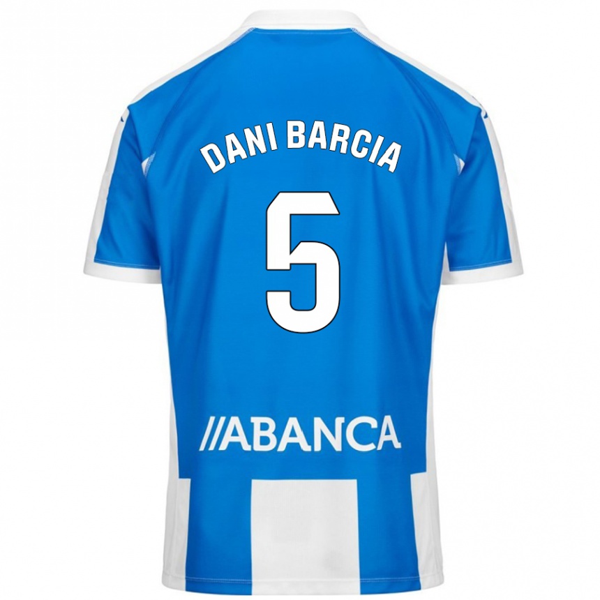 Kids Football Dani Barcia #5 Blue White Home Jersey 2024/25 T-Shirt Australia